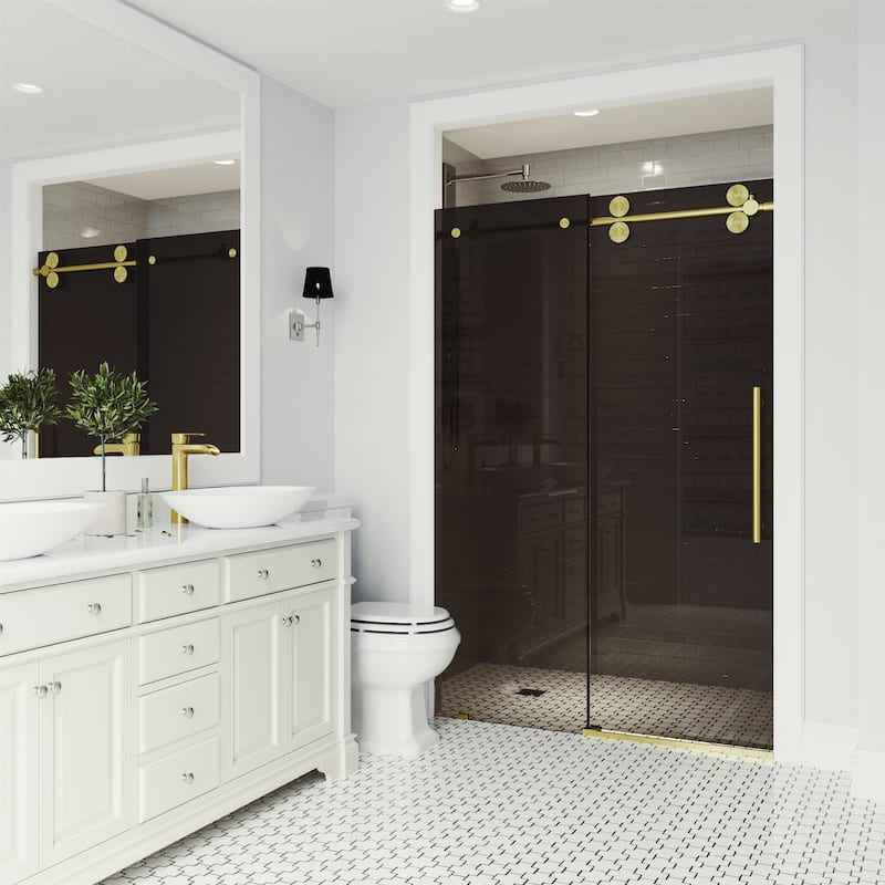 VIGO Elan Frameless Sliding Shower Door