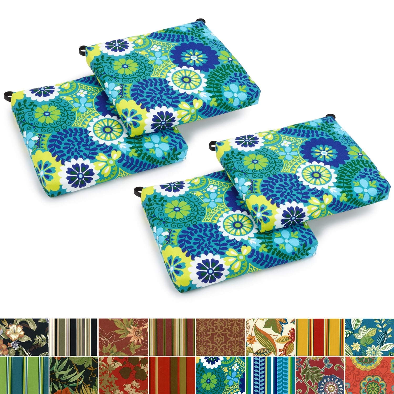 20-inch by 19-inch Indoor/Outdoor Chair Cushions (Set of 4) - 20 x 19