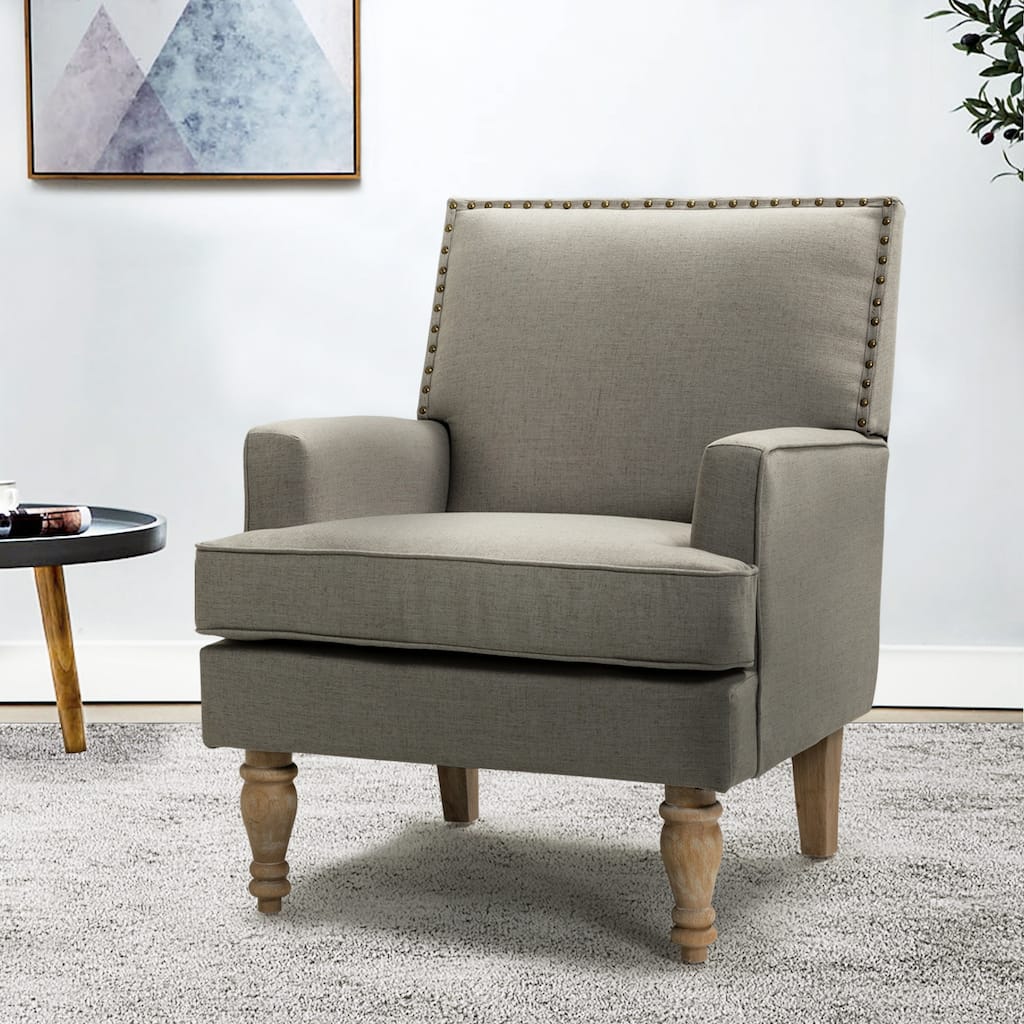 Cheyenne 26" Wide Fabric Armchair with Nailhead Trim by HULALA HOME by HULALA HOME