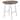 Rossmore Mid-Century Modern Round Ash Wood Veneer Side Table with Steel Frame Accent Table for Living Room, Bedroom, or Office