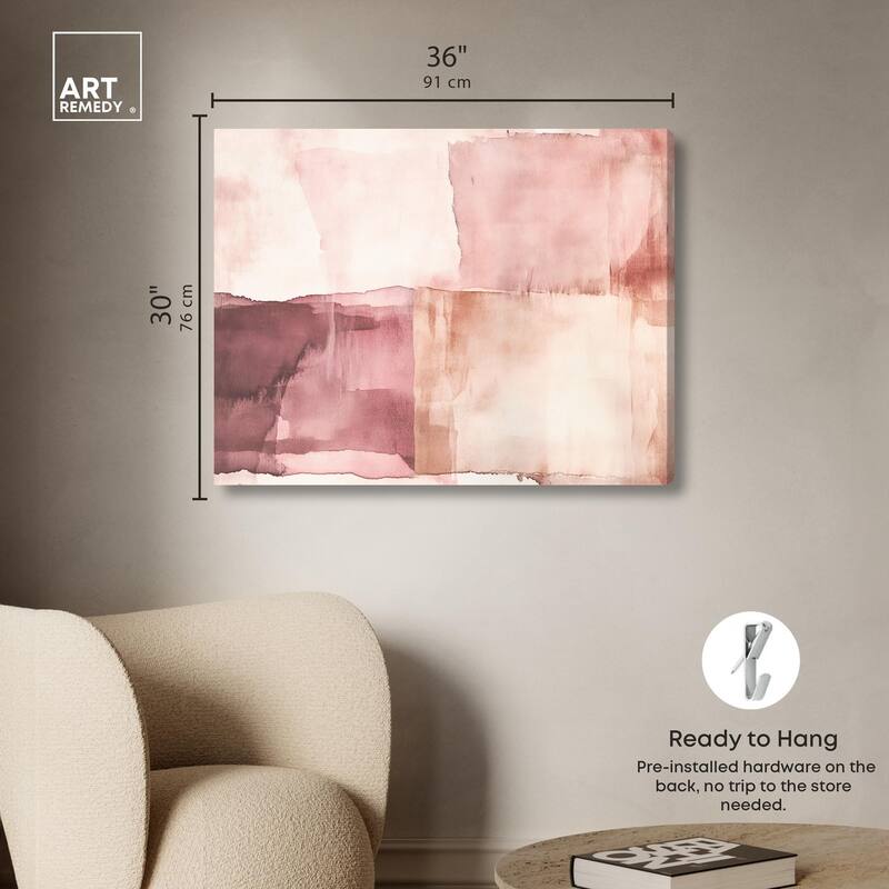 Faded Crimson II Canvas by Art Remedy, Gallery Wrapped