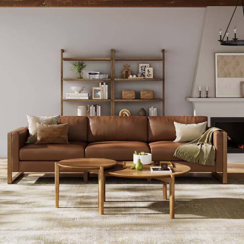 Madison Modern Upholstered Modular Sofa or Couch for Living Room with Solid Wood Legs