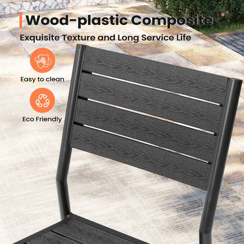 Pellebant 13PC Aluminum X Frame Outdoor Patio Dining Set Table with Stackable Chairs