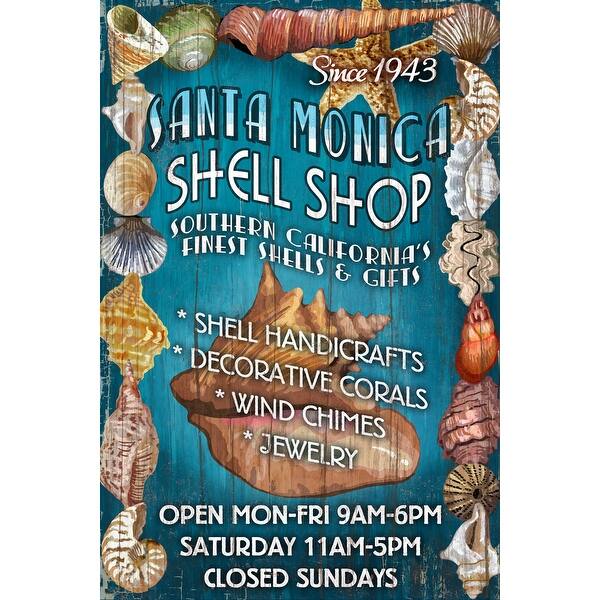 Shop Santa Monica California Shell Shop Vintage Sign Lantern