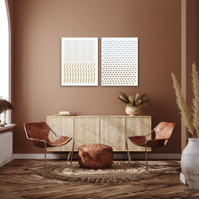 'Abstract Neutral CLXIV' 2-Piece Wrapped Canvas Wall Art Set by ChiChi Décor