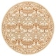 preview thumbnail 50 of 68, SAFAVIEH Handmade Earthly Treasure Kara Traditional Oriental Wool Rug 6' Round - Ivory/Brown