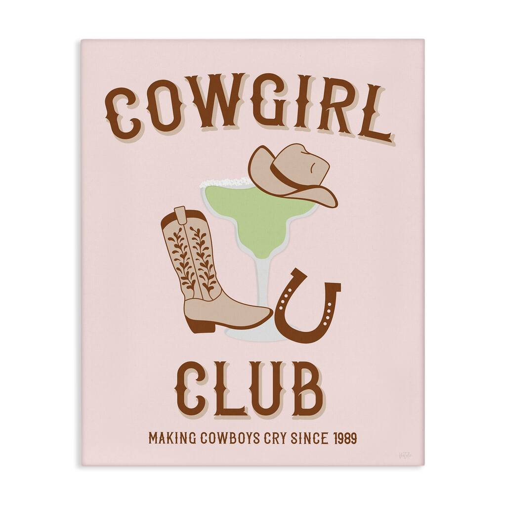 Stupell Cowgirl Club Accessories Canvas Wall Art Design By Natalie Carpentieri