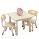 preview thumbnail 8 of 8, Height Adjustable Kids Table and 2 Chairs for Reading Burlywood