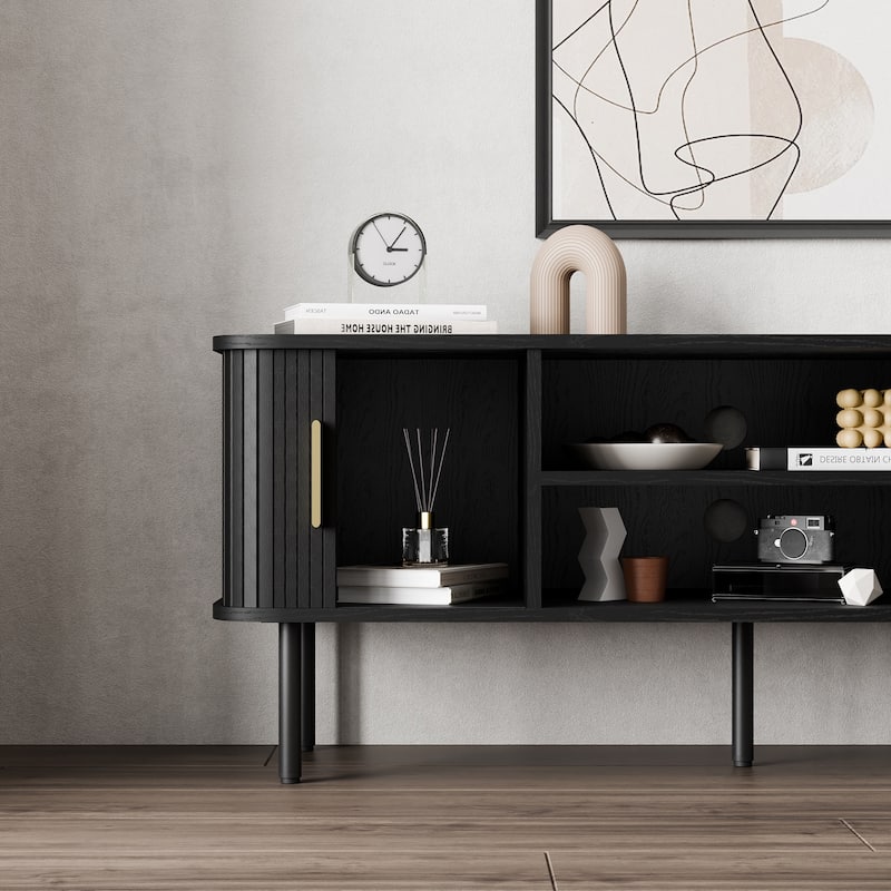 Tambour TV Stand Media Console for TVs Up to 55"
