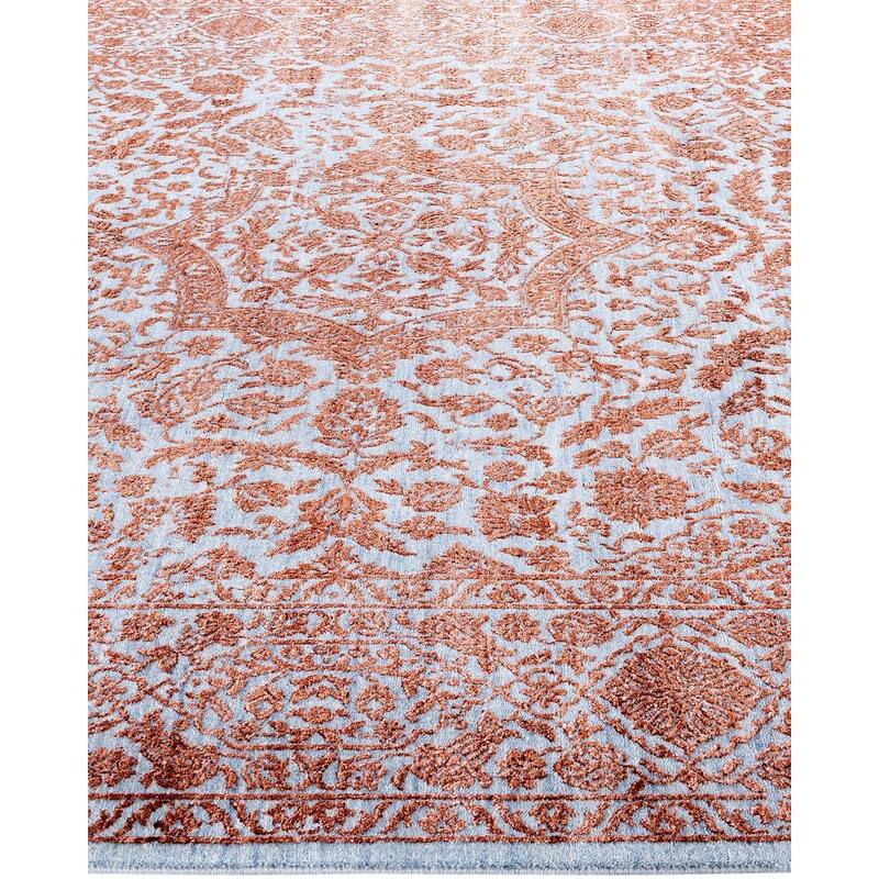 Ikat One-of-a-Kind Handmade Area Rug, Orange - 8' 0" x 10' 0"