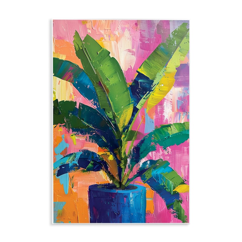 Stupell Modern Bright House Plant Wall Plaque Art Design By LSR Design Studio - 13 x 19