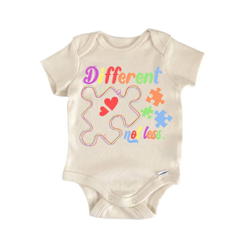 Autism Awareness Different Not Less - Baby Boy Girl Clothes Bodysuit Funny Cute - Pink - 0-3M