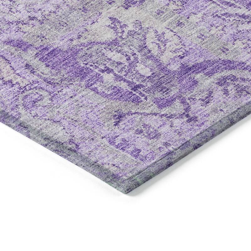 HomeRoots Damask Traditional Rectangle Outdoor Rug