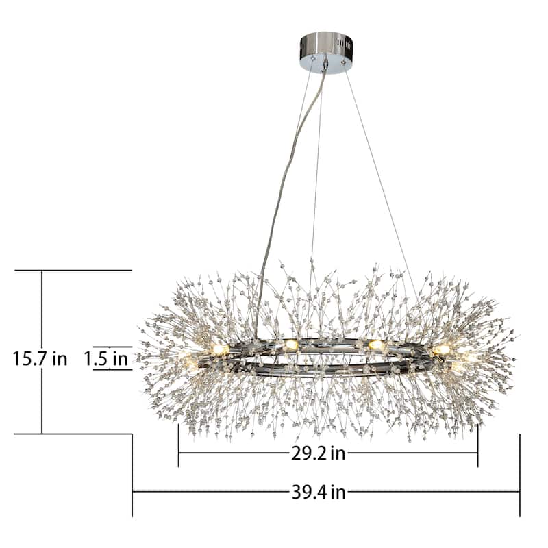 Modern Firework Crystal Chandelier for Dining Room and Living Room