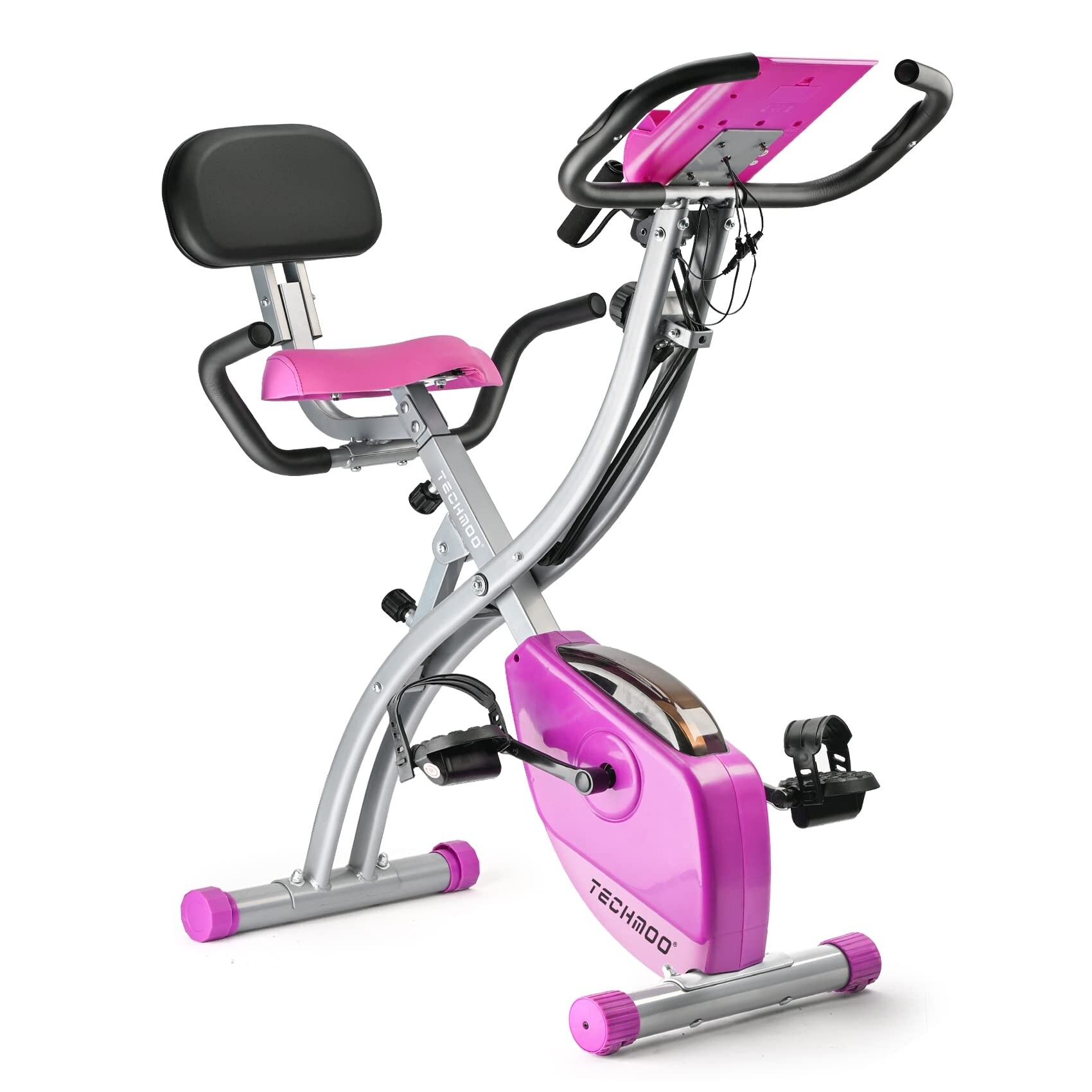 Portable Upright Exercise Bike Adjustable Backrest Cycling Recumbent Stationary Bike Cardio Exercise Bicycle with Pulse Sensor Bed Bath Beyond 40334984