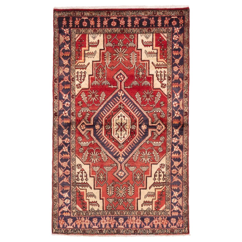 ECARPETGALLERY Hand-knotted Anadol Red Wool Rug - 3'10 x 6'5