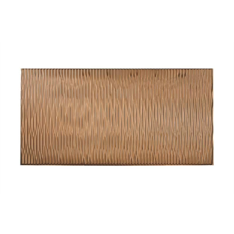FASÄDE Dunes Vertical 4-foot x 8-foot PVC Wall Panel in Polished Copper - 4 x 8