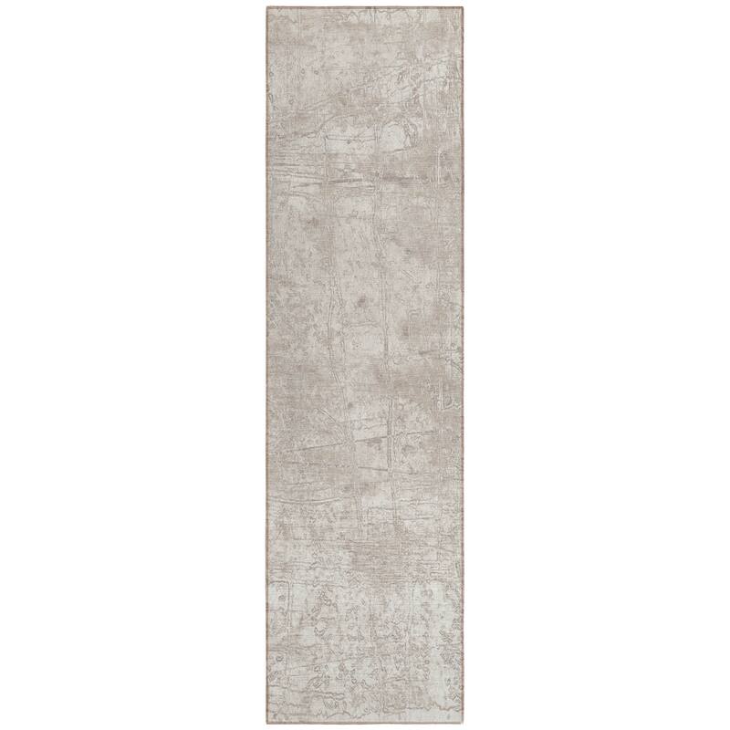 Machine Washable Indoor/ Outdoor Abstract Solid Chantille Rug