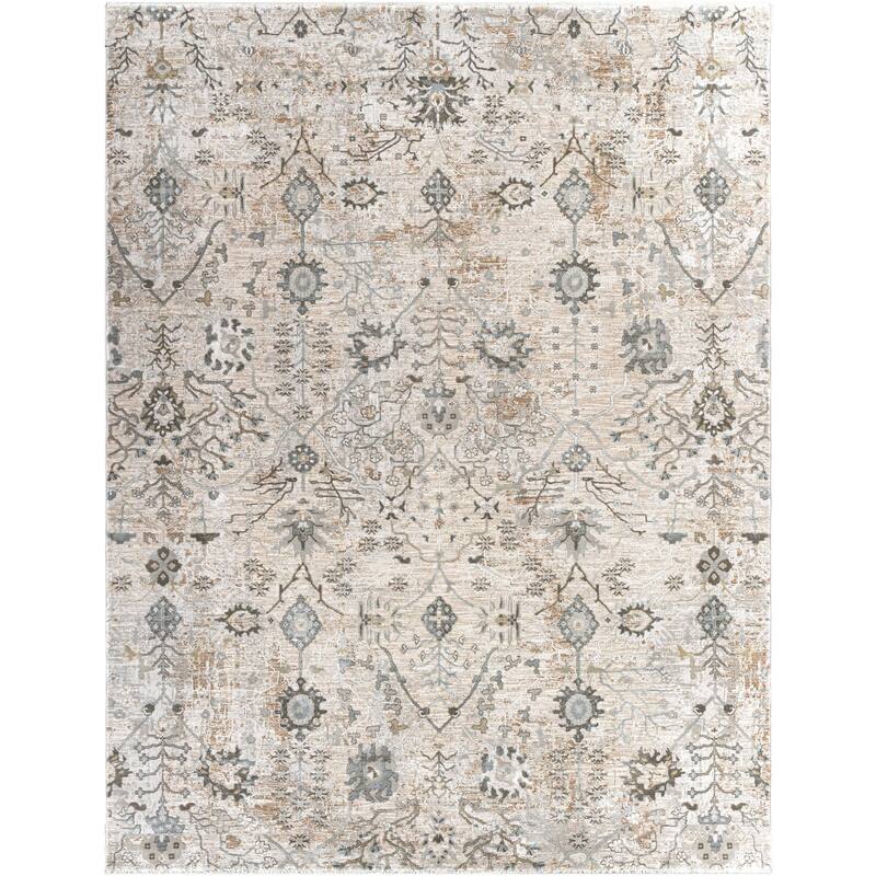 Brain Transitional Floral Area Rug