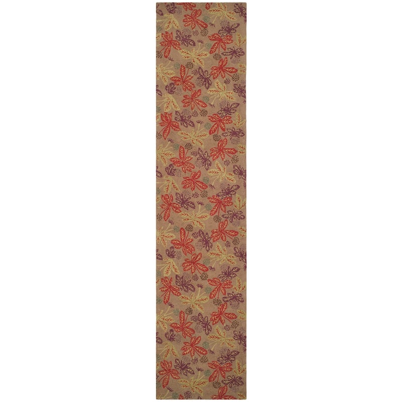 Martha Stewart by SAFAVIEH Meadow Wool Rug - 2'3" x 10' Runner - Crimson/Clover