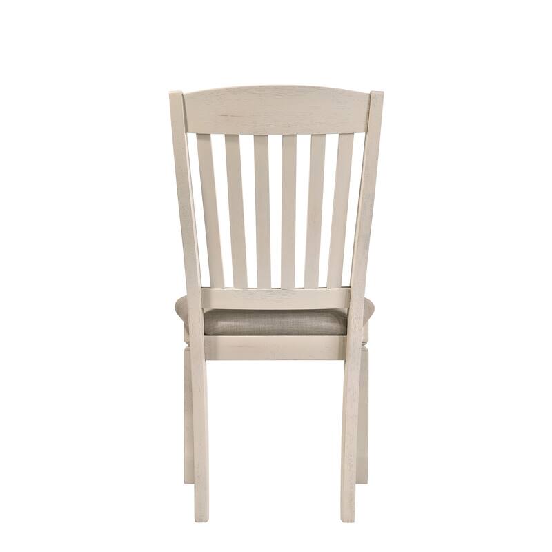 Fedele Tan Fabric & Cream Finish Side Chair (Set of 2)