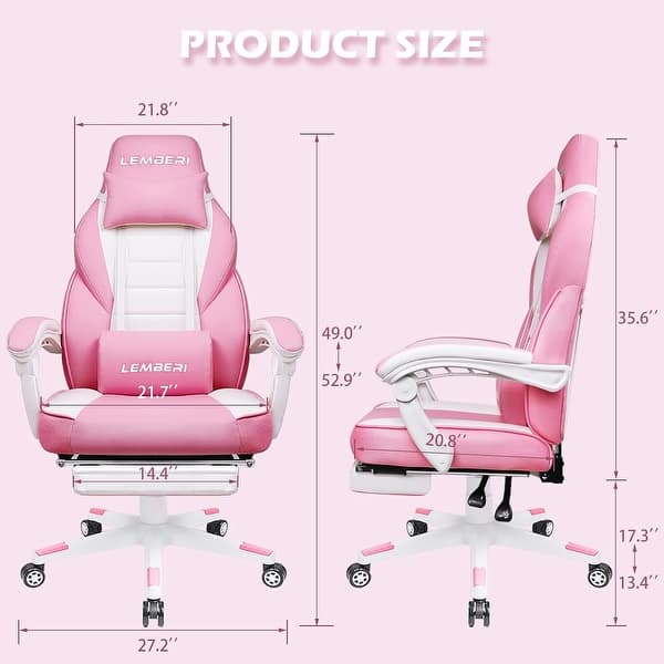dimension image slide 1 of 8, BOSSIN Racing Style Gaming Chair,300 lbs Big and Tall gamer chair High Back Computer Chair