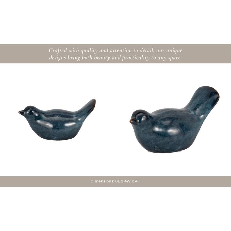 Stoneware and Ceramic Bird Garden Statuary Sculptural Silhouette