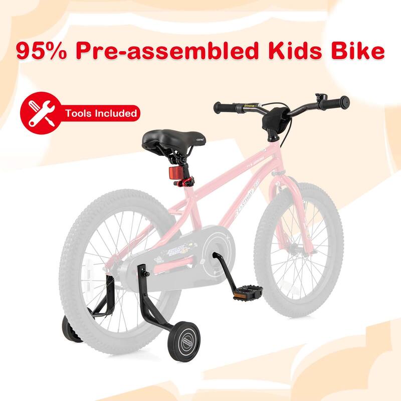 Costway 14/16/18-Inch Kid’s Bike for 4-7 Years Old with Adjustable - See Details