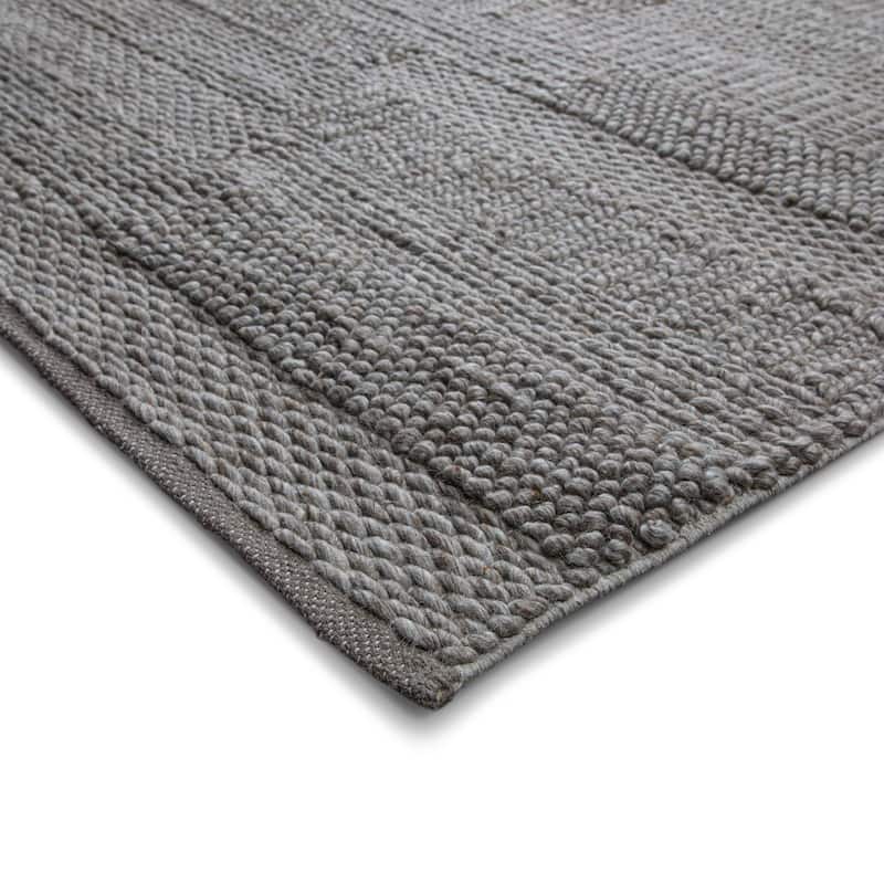 Wyndenhall Mosby 6 x 9 Area Rug in Mocha Wool and Cotton - 6 ft x 9 ft 72"d x 108"w x 0.5" h