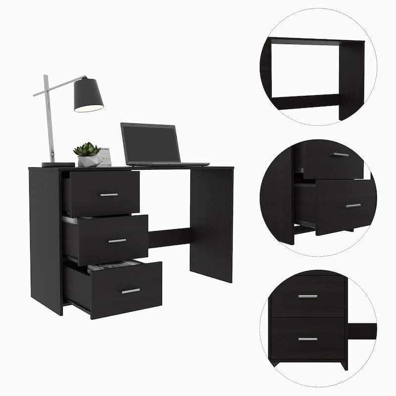 3-Drawer Writing Desk with shelve