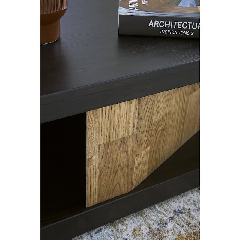 Signature Design by Ashley Kocomore Brown/Beige Coffee Table - 60"W x 35"D x 16"H