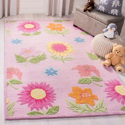 SAFAVIEH Handmade Kids Quartina Floral Wool Rug