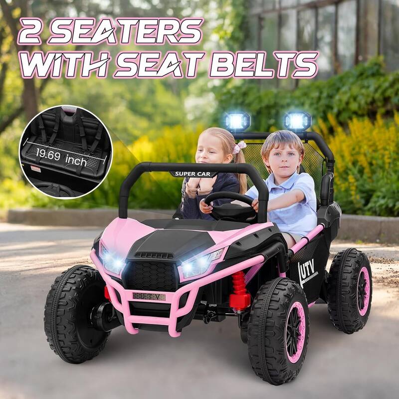 24V 2-Seater Kids UTV Ride-On Car Toy with Parent Remote Control for Kids Best Gifts