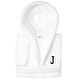 preview thumbnail 67 of 105, Sweet Kids 100% Polyester SUPER PLUSH Double Brushed Hooded Bathrobe with Black Bookman Monogram J - Large