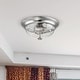 preview thumbnail 1 of 28, 13" Prominence Home Designer Series Flush Mount Bowl Light Brushed Nickel Seeded