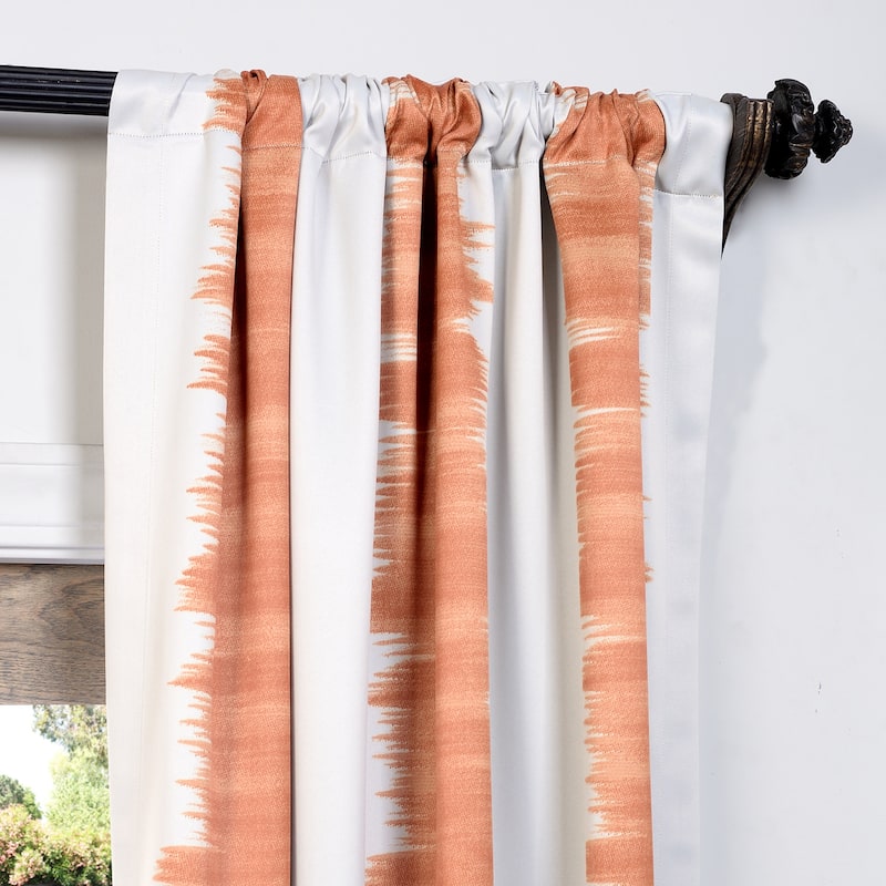 Exclusive Fabrics Flambe Striped Pattern Room Darkening Curtain Panel Pair (2 Panels)
