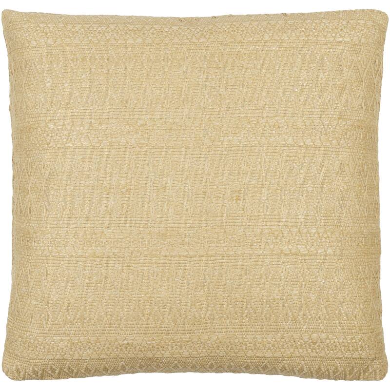 Keshawn Transitional Textured Accent Pillow - 18"L x 18"W - Cover Only - Tan