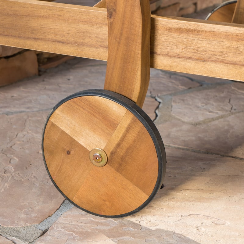 Perla Outdoor Wood Chaise Lounges (Set of 4) by Christopher Knight Home