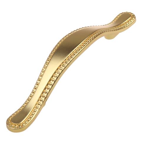 GlideRite 5-Pack 3 Inch Center Brass Gold Beaded Cabinet Pulls - Brass Gold