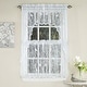 preview thumbnail 1 of 3, Sweet Home Collection Songbird Motif White Knit Lace Window Curtains - Swag, Tier & Valance 24" Tier & Valance Set