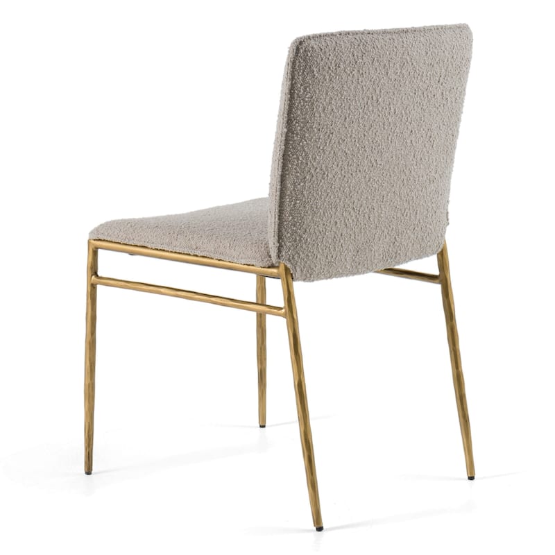Modrest Atlanta Modern Beige Fabric & Brass Dining Chair
