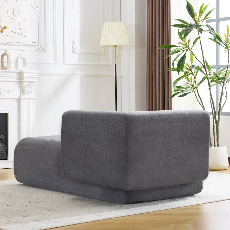 Bezseller Modern Chaise Lounge - Upholstered Sofa with Pillows for Bedroom & Living Room
