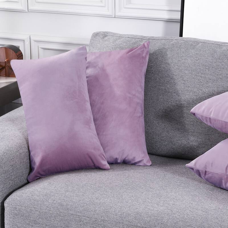 Deconovo Velvet Throw Pillow Covers 4 PCS (Cover Only)
