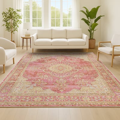 JONATHAN Y Petras Modern Tribal Medallion Area Rug