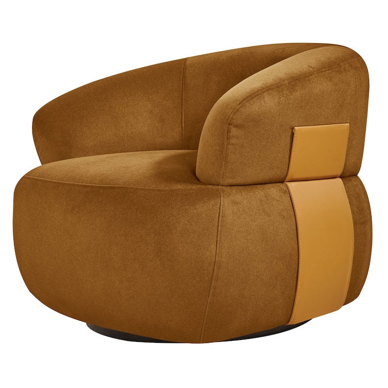 Kieon 33"W 360 Swivel Barrel Chair Modern Accent Chair Set of 2