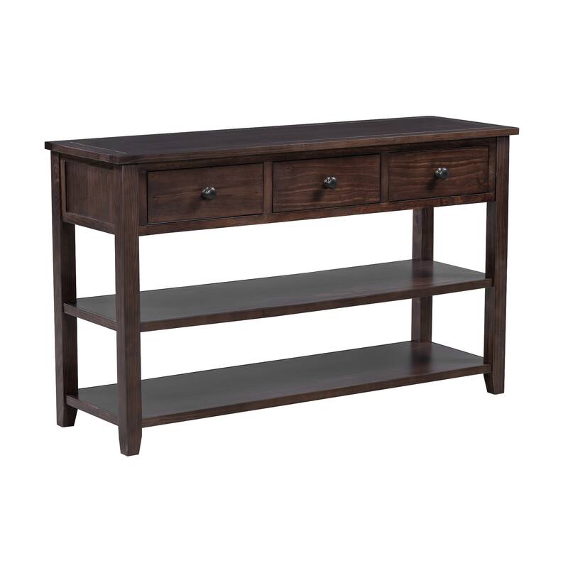 Console Table with Two Open Shelves