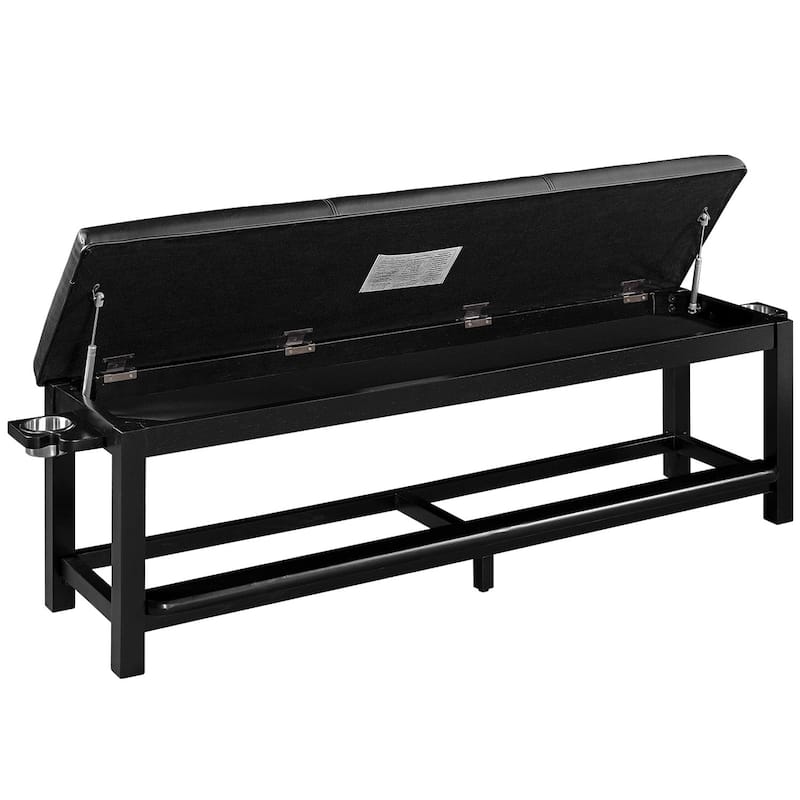 Spectator Storage Bench - 72x17x21 - Black