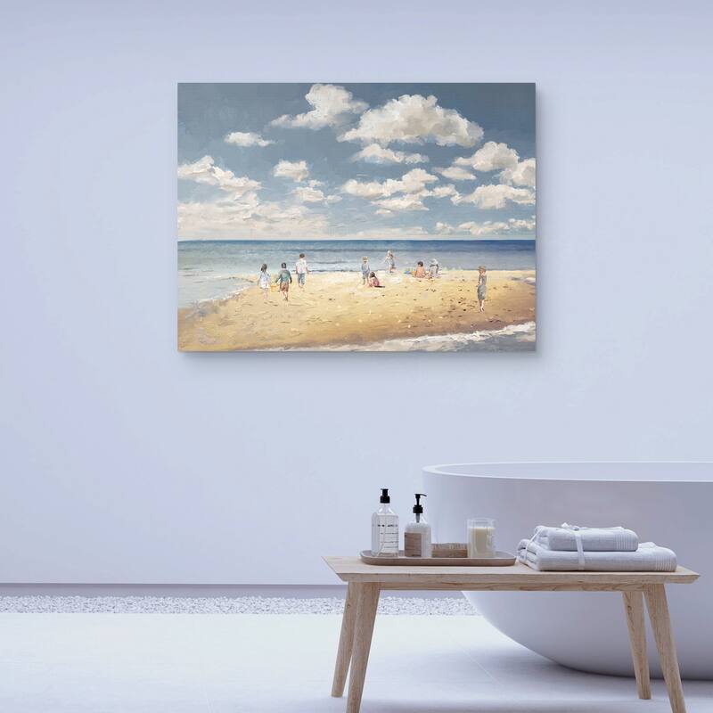 Beach Play by Studio Arts Canvas Art Print