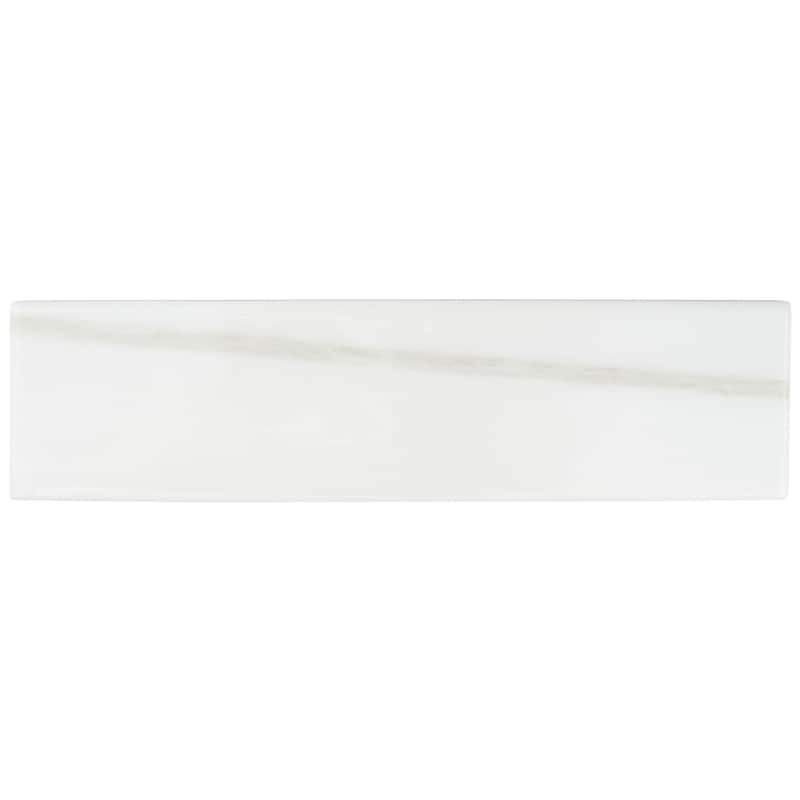 Alpine 3 in. x 12 in. Blanc Gloss Glazed Ceramic Subway Wall Tile