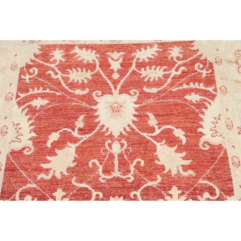 Vegetable Dye Floral Chobi Peshawar Oriental Wool Area Rug Handmade - 3'5" x 5'1"